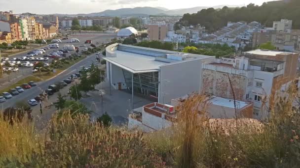 Arquitectura Biblioteca regional resort Blanes, España — Vídeos de Stock
