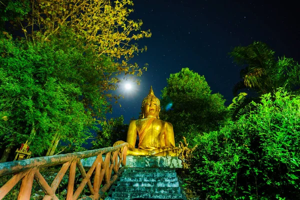 Big Buddha Statue Woods Stars Sky — Stock Photo, Image