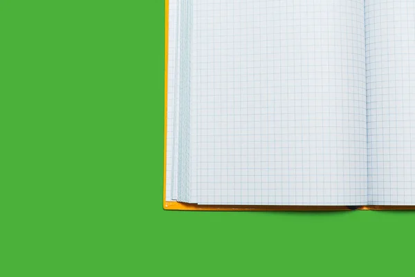 緑色の表面に開いたブック — ストック写真