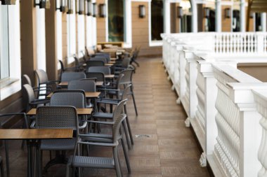 Masa ve sandalye Restoran balkonda