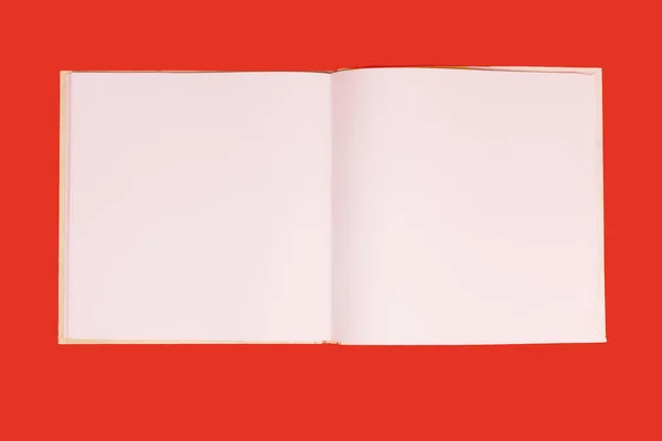 Caderno aberto com papel branco — Fotografia de Stock