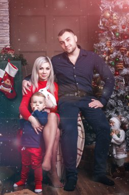 Tavşan ile mutlu aile