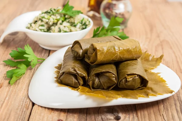 Traditional Homemade Stuffed Grape Leaves Royalty Free Stock Photos