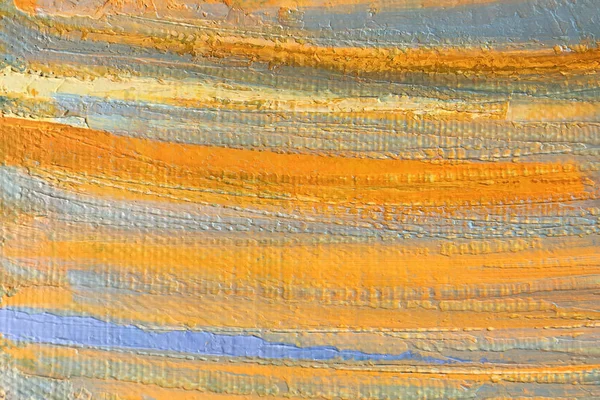 Manchas Brillantes Manchas Pintura Naranja Azul Lienzo Fondo Abstracto —  Fotos de Stock