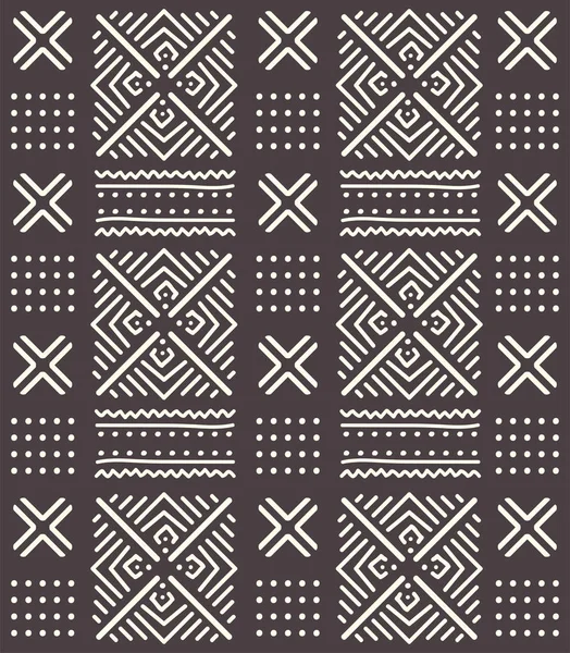 Tribal Seamless Ornamento Africano. Fondo abstracto. Ilustración vectorial dibujada a mano EPS10 — Vector de stock