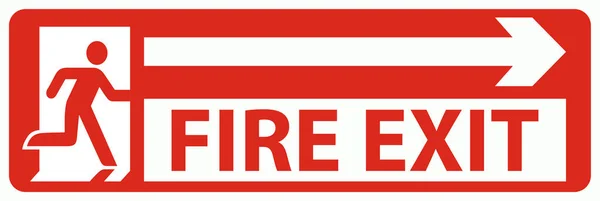 Puerta de salida de emergencia contra incendios y puerta de salida — Vector de stock