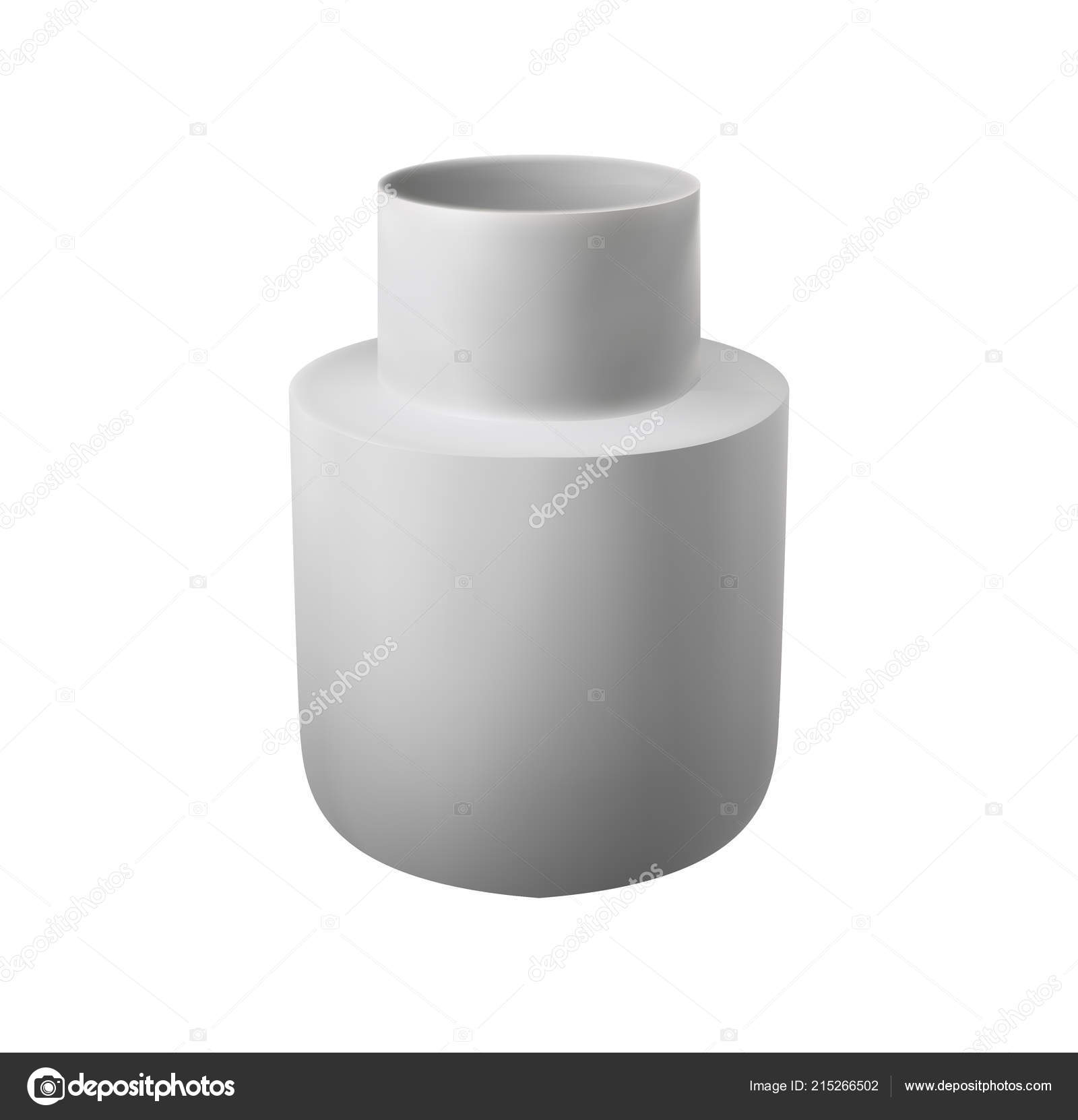 Vase Template Realistic Ceramic Flower Vase Mock Up Template
