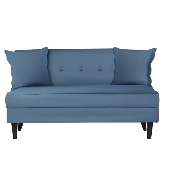 Beyaz arka plan üzerinde izole kanepe mobilya — Stok Vektör