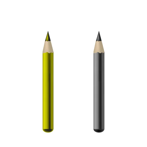 Crayon cosmétique pour les yeux - Modèle maquillé isolé sur fond blanc Facile à modifier — Image vectorielle