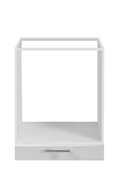 Mobiliário de cozinha modelo Mock Up isolado em fundo branco fácil de editar —  Vetores de Stock