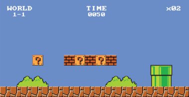 Reskin için 8 bit Platformer piksel sanat cep oyun varlıkları Sprite