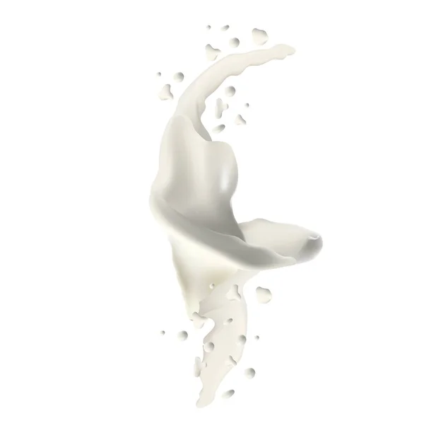 Ilustração vetorial de respingo de leite —  Vetores de Stock