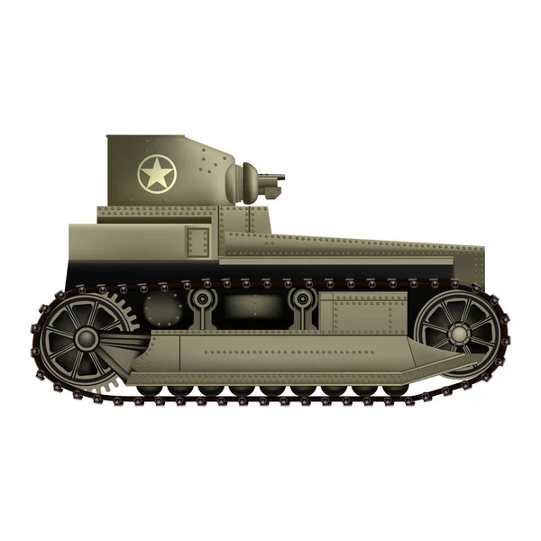 Light Tank T1 Cunningham - Realistic Vector Illustration Isolated on White Background — Stock Vector