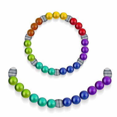 Yoga Hinduizm Bracelette beyaz izole