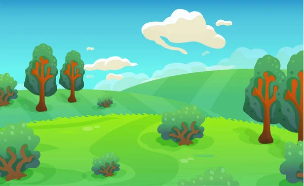 Cartoon landschaft natur hintergrund — Stockvektor