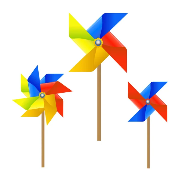 Pinwheel colorido, vector del molino de viento — Archivo Imágenes Vectoriales