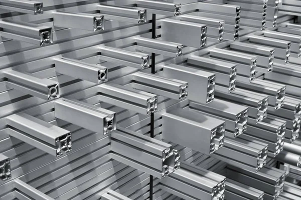 Aluminium Profil Tillbehör Isolerad Metall Vägg — Stockfoto