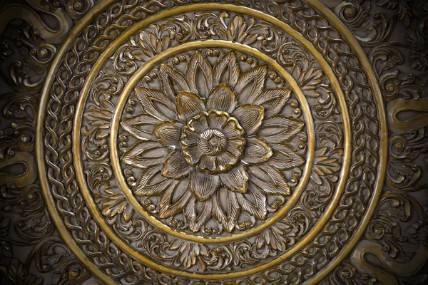 Floral decorative ornament as part of the front door.