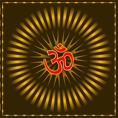Aum (Om) Kutsal Motif Vektör Sanatı