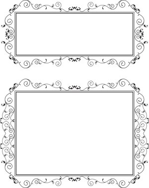 Çerçeve Kenarlık Tasarım Vektörü Sanatı