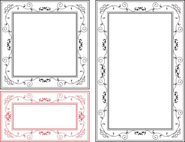 Çerçeve Kenarlık Tasarım Vektörü Sanatı