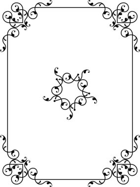 Çerçeve Kenarlık Tasarım Vektörü Sanatı