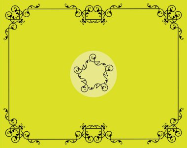 Çerçeve Kenarlık Tasarım Vektörü Sanatı