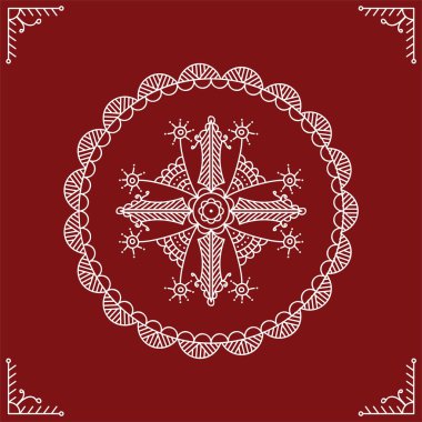 Halk dairesel, aşiret tasarım, Motif, duvar resmi vektör sanat