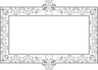 Çerçeve Kenarlık Tasarım Vektörü Sanatı