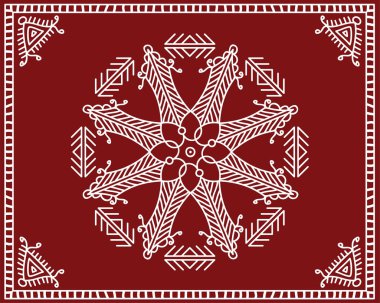 Halk dairesel, aşiret tasarım, Motif, duvar resmi vektör sanat