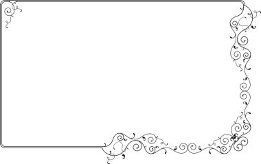 Çerçeve Kenarlık Tasarım Vektörü Sanatı