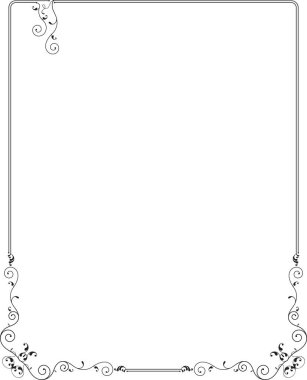 Çerçeve Kenarlık Tasarım Vektörü Sanatı