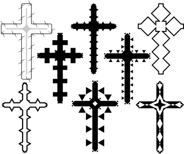 Christian Cross Design Art Vectoriel — Image vectorielle