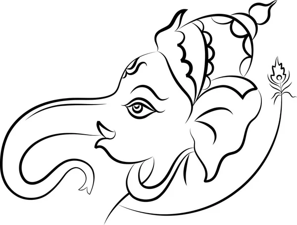 Ganesha Seigneur Sagesse Vecteur Art — Image vectorielle