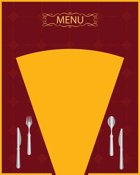 Modelo de Design de Cartão de Menu — Vetor de Stock