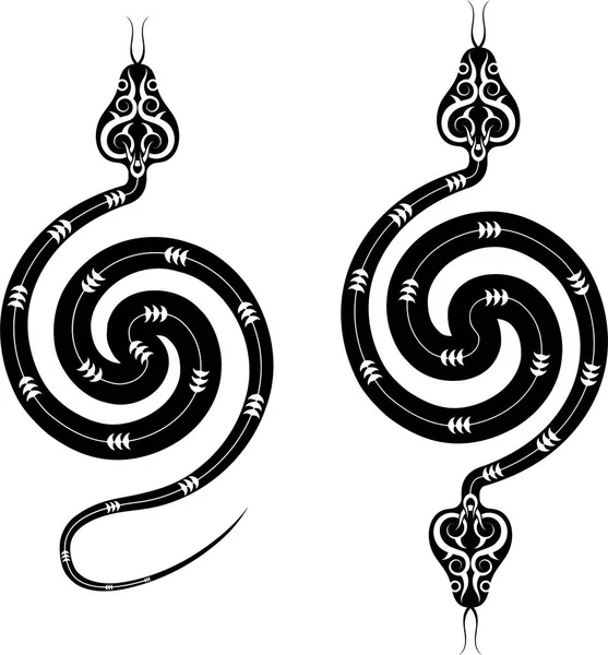 Desenho de serpente tatuagem — Vetor de Stock