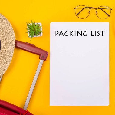 Seyahat için hazırlanın ve seyahat Case konseptinizi paketle