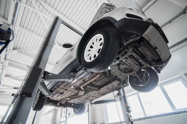 Coche Elevador Alineación Ruedas Servicio Automático Diagnóstico Del Chasis Del — Foto de Stock