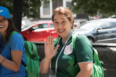 20 Haziran 2018. Rusya. Rostov-on-Don. FIFA Dünya Kupası'nda Meksika Milli takım hayranları.