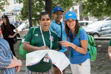 20 Haziran 2018. Rusya. Rostov-on-Don. FIFA Dünya Kupası'nda Meksika Milli takım hayranları.
