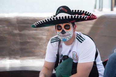 23 Haziran 2018. Rusya. Rostov-on-Don. Meksika Millî Futbol takımının FIFA Dünya Kupası'nda hayranları. Meksika insanlar