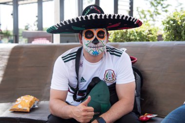 23 Haziran 2018. Rusya. Rostov-on-Don. Meksika Millî Futbol takımının FIFA Dünya Kupası'nda hayranları. Meksika insanlar