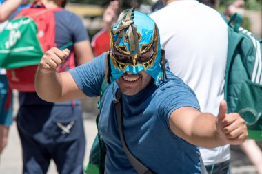 23 Haziran 2018. Rusya. Rostov-on-Don. Meksika Millî Futbol takımının FIFA Dünya Kupası'nda hayranları. Meksika insanlar