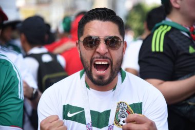 23 Haziran 2018. Rusya. Rostov-on-Don. Meksika Millî Futbol takımının FIFA Dünya Kupası'nda hayranları. Meksika insanlar