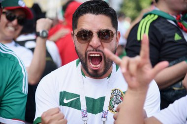 23 Haziran 2018. Rusya. Rostov-on-Don. Meksika Millî Futbol takımının FIFA Dünya Kupası'nda hayranları. Meksika insanlar