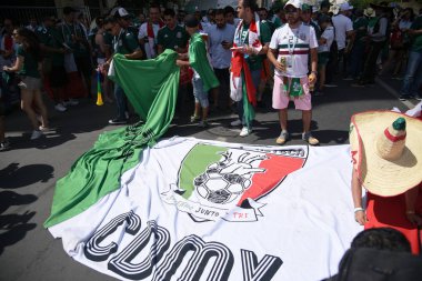 23 Haziran 2018. Rusya. Rostov-on-Don. Meksika Millî Futbol takımının FIFA Dünya Kupası'nda hayranları. Meksika insanlar