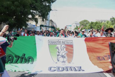 23 Haziran 2018. Rusya. Rostov-on-Don. Meksika Millî Futbol takımının FIFA Dünya Kupası'nda hayranları. Meksika insanlar