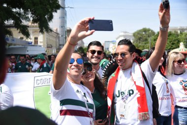 23 Haziran 2018. Rusya. Rostov-on-Don. Meksika Millî Futbol takımının FIFA Dünya Kupası'nda hayranları. Meksika insanlar