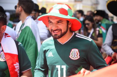23 Haziran 2018. Rusya. Rostov-on-Don. Meksika Millî Futbol takımının FIFA Dünya Kupası'nda hayranları. Meksika insanlar
