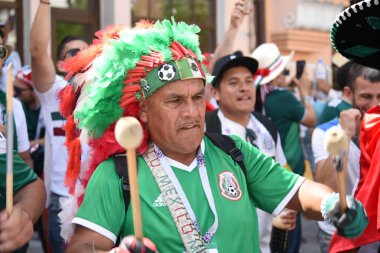 23 Haziran 2018. Rusya. Rostov-on-Don. Meksika Millî Futbol takımının FIFA Dünya Kupası'nda hayranları. Meksika insanlar